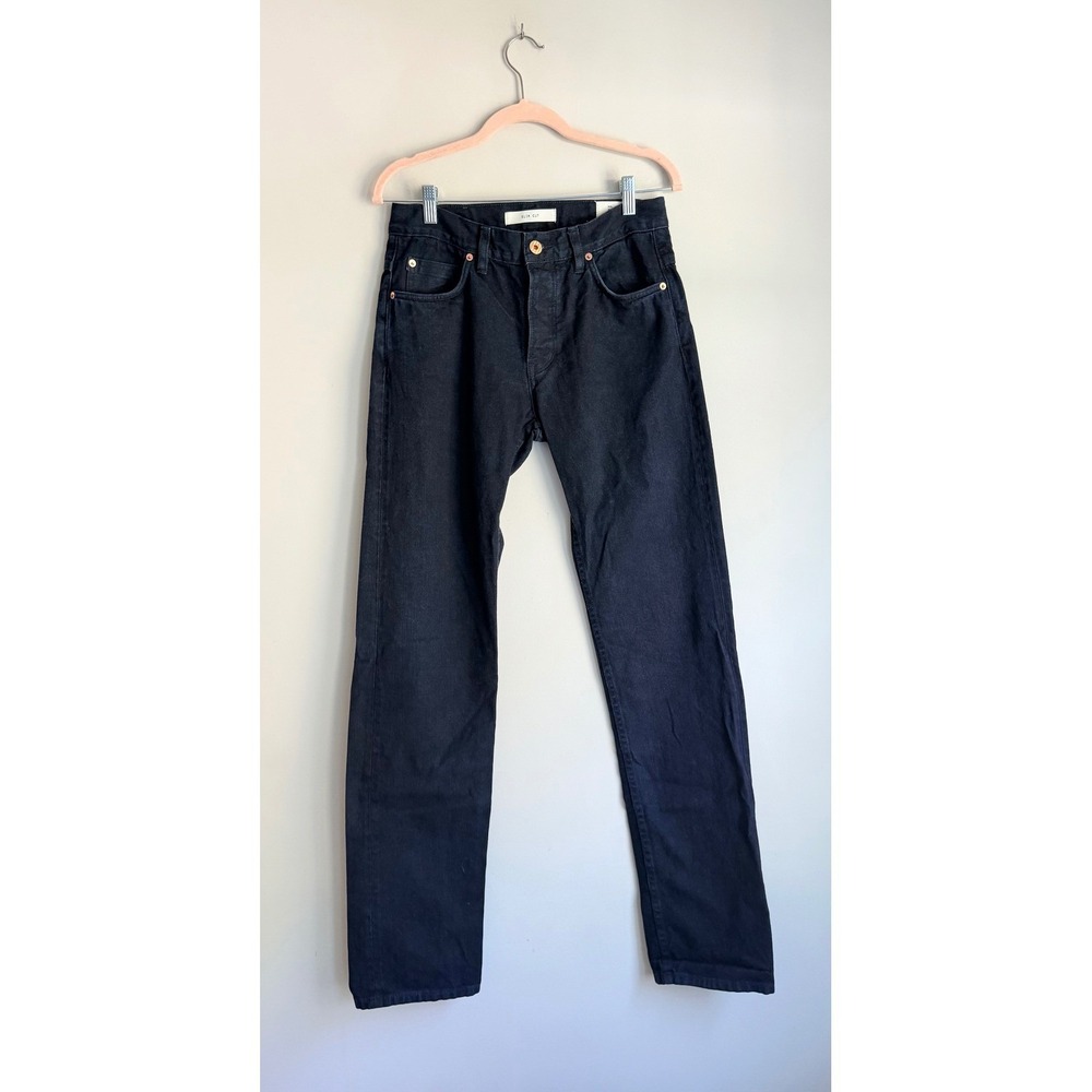 Billy Reid Slim Cut Jeans Mens 30/34 Blue Button Fly Made in USA Blue Denim